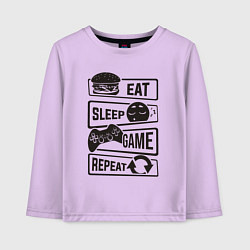 Детский лонгслив Есть спать играть