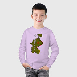 Лонгслив хлопковый детский Осетия Зуарикау, цвет: лаванда — фото 2