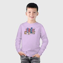 Лонгслив хлопковый детский Дальний Восток, цвет: лаванда — фото 2