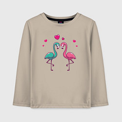 Детский лонгслив Flamingo love