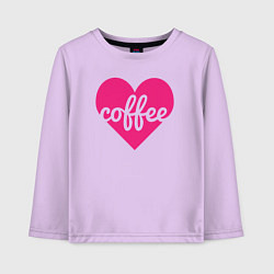 Детский лонгслив Pink coffee