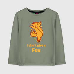 Детский лонгслив I dont give a fox