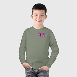 Лонгслив хлопковый детский GTA VI - logo, цвет: авокадо — фото 2