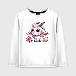 Детский лонгслив Козерог с цветком