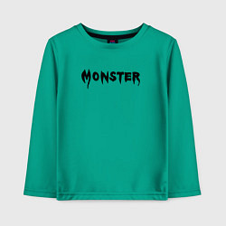 Детский лонгслив Monster black