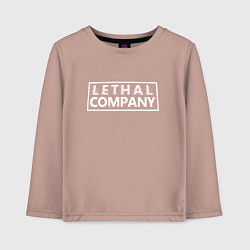 Лонгслив хлопковый детский Lethal Company: Logo, цвет: пыльно-розовый