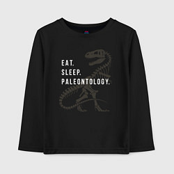 Детский лонгслив Eat - sleep - paleontology