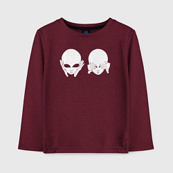 Детский лонгслив Белый пришелец