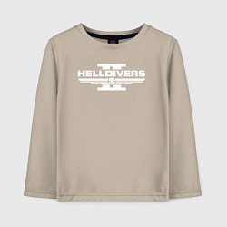 Лонгслив хлопковый детский Helldivers 2: Logo, цвет: миндальный