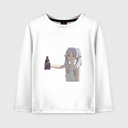 Детский лонгслив Фрирен Провожающая в последний путь улыбается