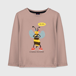 Детский лонгслив Пчёлка-фотограф серия: весёлые пчёлки
