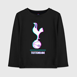 Лонгслив хлопковый детский Tottenham FC в стиле glitch, цвет: черный
