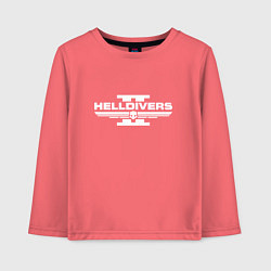 Лонгслив хлопковый детский Helldivers 2, цвет: коралловый