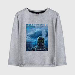 Лонгслив хлопковый детский Helldivers 2: ПТСР, цвет: меланж