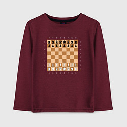 Детский лонгслив Доска шахматная