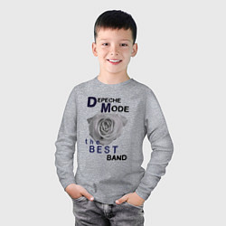 Лонгслив хлопковый детский Depeche Mode - best of band, цвет: меланж — фото 2