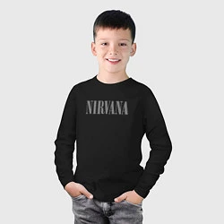 Лонгслив хлопковый детский Nirvana black album, цвет: черный — фото 2