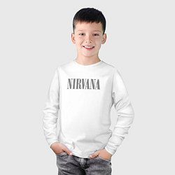 Лонгслив хлопковый детский Nirvana black album, цвет: белый — фото 2