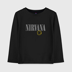 Детский лонгслив Nirvana logo smile