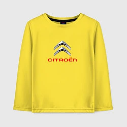 Лонгслив хлопковый детский Citroen авто спорт, цвет: желтый