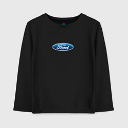 Лонгслив хлопковый детский FORD авто спорт лого, цвет: черный