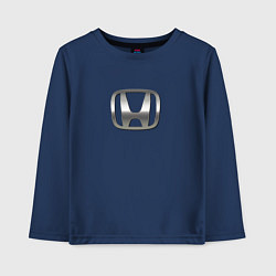 Детский лонгслив Honda logo auto grey