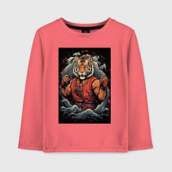 Детский лонгслив Боевой тигр Муай Тай