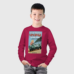 Лонгслив хлопковый детский Grand Prix VINTAGE, цвет: маджента — фото 2