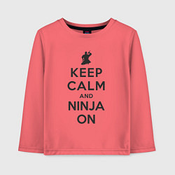 Детский лонгслив Keep calm and ninja on