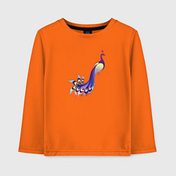 Детский лонгслив Фиолетовый павлин