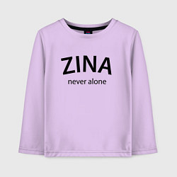 Детский лонгслив Zina never alone - motto