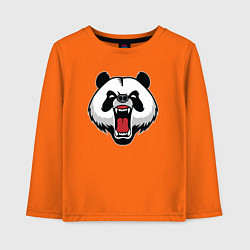 Лонгслив хлопковый детский Сердитая панда, цвет: оранжевый