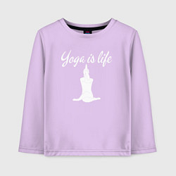 Детский лонгслив Yoga is life