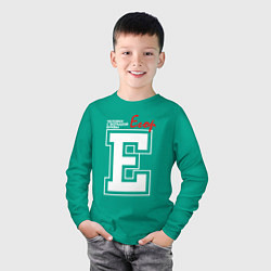 Лонгслив хлопковый детский Егор - человек с большой буквы, цвет: зеленый — фото 2