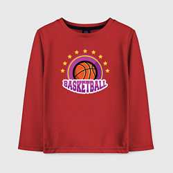 Лонгслив хлопковый детский Basket stars, цвет: красный