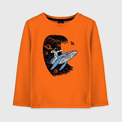 Детский лонгслив Космонавт и кит