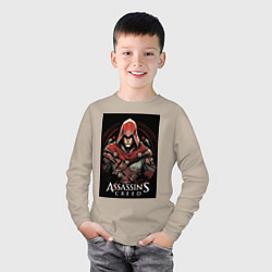 Лонгслив хлопковый детский Assassins creed профиль игрока, цвет: миндальный — фото 2