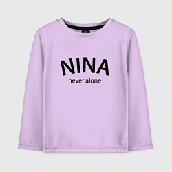 Детский лонгслив Nina never alone - motto