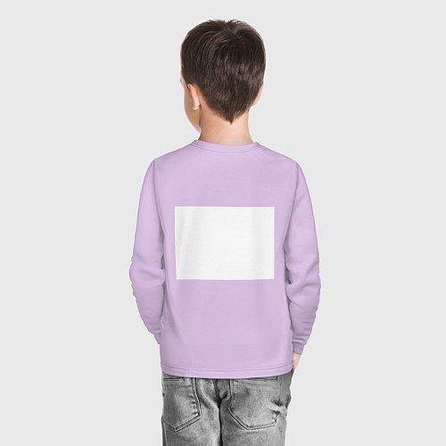 Детский лонгслив Нарисованный волк зубами щёлк / Лаванда – фото 4