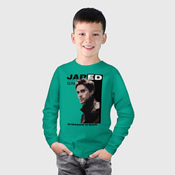Лонгслив хлопковый детский Jared Joseph Leto 30 Seconds To Mars, цвет: зеленый — фото 2