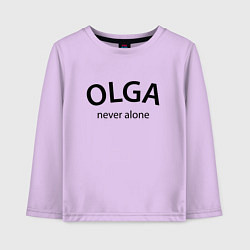 Детский лонгслив Olga never alone - motto