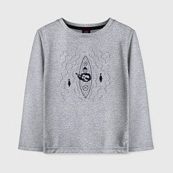 Детский лонгслив Музыкант в лодке