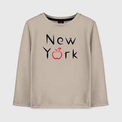 Детский лонгслив New York apple