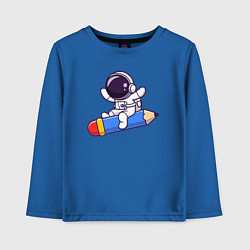 Детский лонгслив Космонавт и карандаш