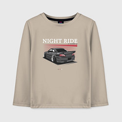 Детский лонгслив Nissan skyline night ride