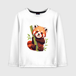 Лонгслив хлопковый детский The Red Panda, цвет: белый