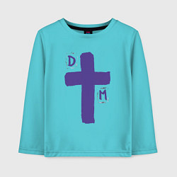 Лонгслив хлопковый детский Depeche Mode - sofad cross, цвет: бирюзовый