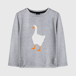 Лонгслив хлопковый детский Untitled goose game honk, цвет: меланж