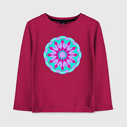 Детский лонгслив Мандала цветочная