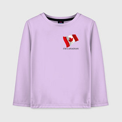 Детский лонгслив Im Canadian - motto